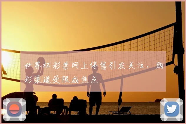世界杯彩票网上停售引发关注，购彩渠道受限成焦点